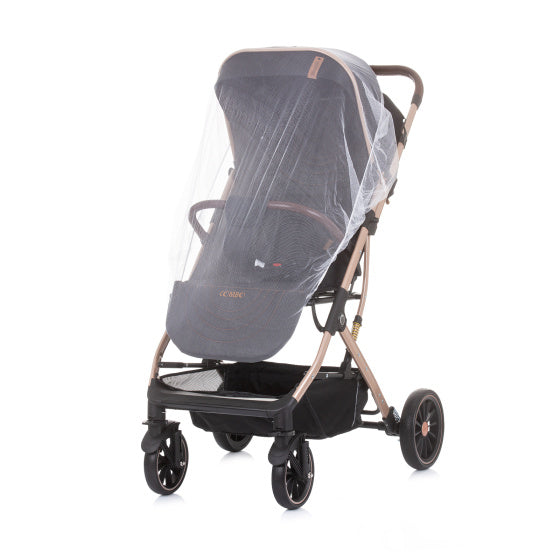 Chipolino combo opvouwbare buggy met voetenhoes ebony zwart beige