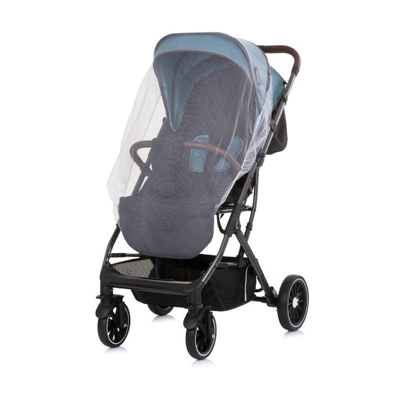 Chipolino combo opvouwbare buggy met voetenhoes teal turquoise zwart