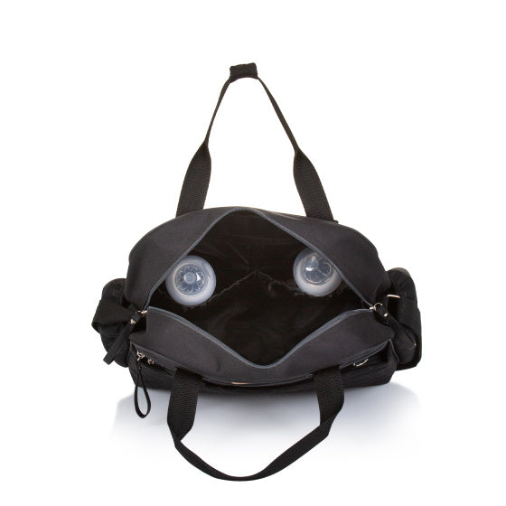 Chipolino schouder luiertas met verschoningsmatje obsidian zwart