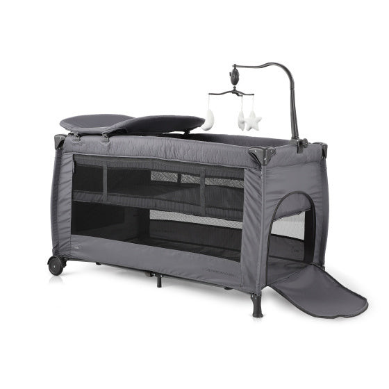 Chipolino Bella Opvouwbaar Campingbedje met Aankleedkussen Granite