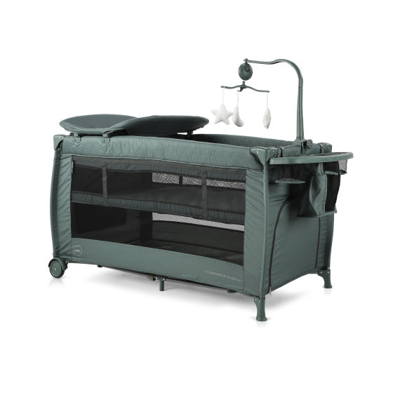 Chipolino bella opvouwbaar campingbedje met aankleedkussen pastel groen