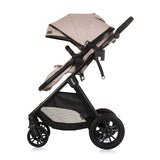 Chipolino Harmony Opvouwbare 3-in-1 Kinderwagen met Luiertas Macadamia Beige Zwart