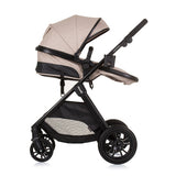 Chipolino Harmony Opvouwbare 3-in-1 Kinderwagen met Luiertas Macadamia Beige Zwart