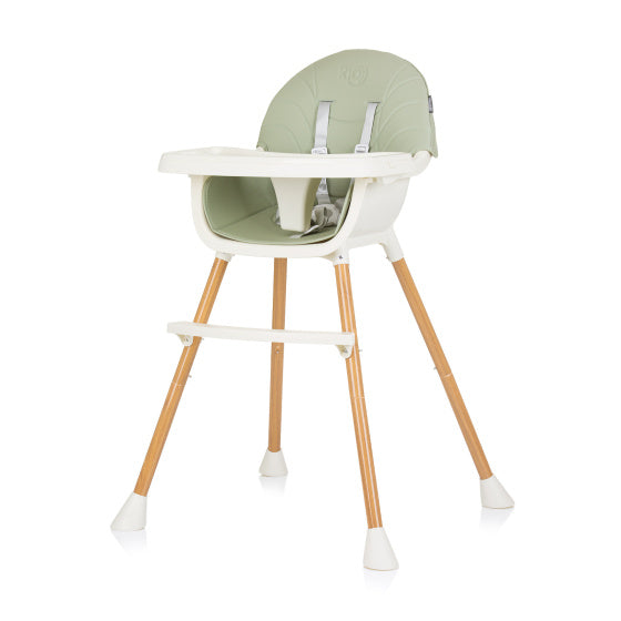 Chipolino rio 2-in-1 kinderstoel met eetblad zitkussen aloe groen wit
