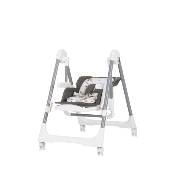 Chipolino milk shake 2-in-1 kinderstoel schommelstoel ash grijs wit