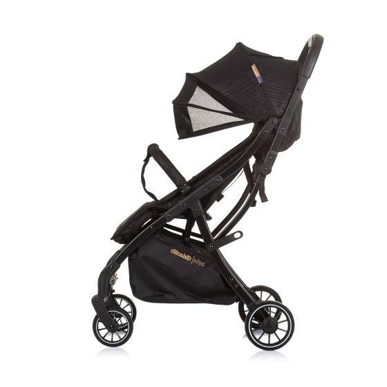 Chipolino kiss autofolding opvouwbare buggy obsidian zwart