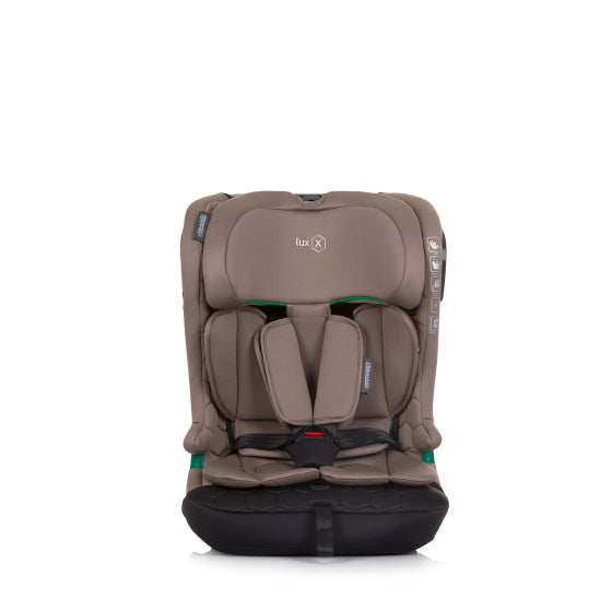 Chipolino lux x autostoel i-size 76-150 cm isofix macadamia taupe zwart