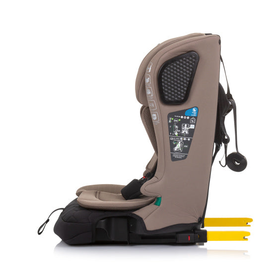 Chipolino lux x autostoel i-size 76-150 cm isofix macadamia taupe zwart