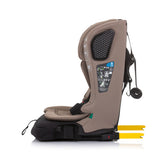 Chipolino lux x autostoel i-size 76-150 cm isofix macadamia taupe zwart