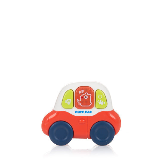 Chipolino funny animals loopwagen met speelauto muziek roze