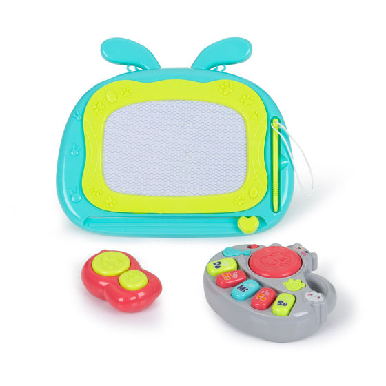Chipolino Funny Game Loopwagen met Piano, Telefoon Tekenbord Grijs