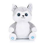 Chipolino pluche baby nachtlamp knuffelhusky met muziek licht