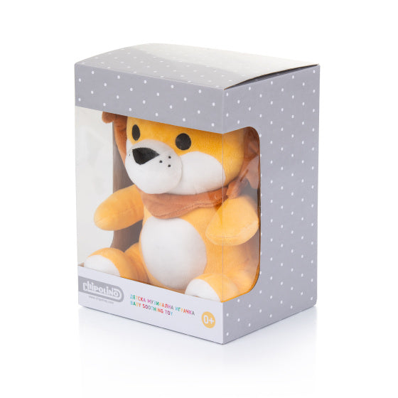 Chipolino pluche baby nachtlamp knuffelleeuw met muziek licht