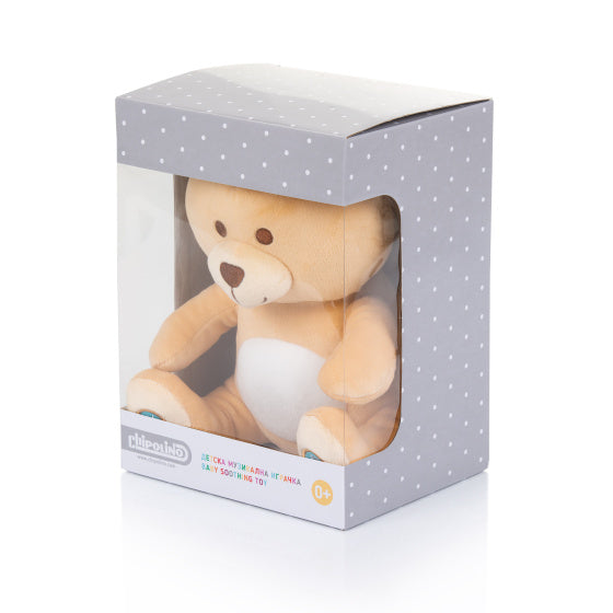 Chipolino pluche baby nachtlamp knuffelbeer met muziek licht
