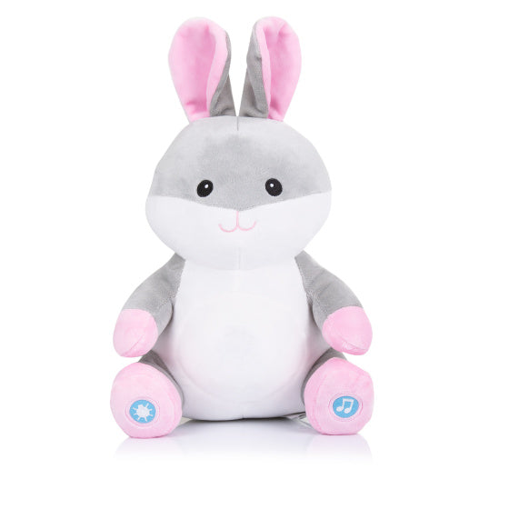 Chipolino pluche baby nachtlamp knuffelkonijn met muziek licht