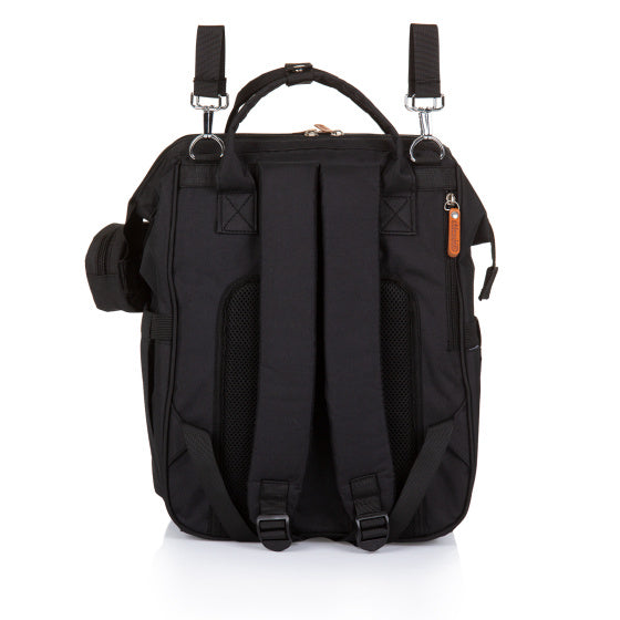 Chipolino Rugzak Luiertas met Extra veel Opslagruimte Obsidian Zwart