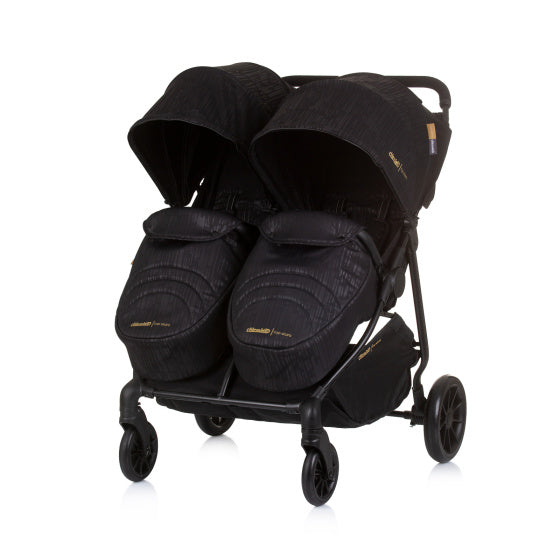 Chipolino top opvouwbare buggy voor 2 obsidian zwart
