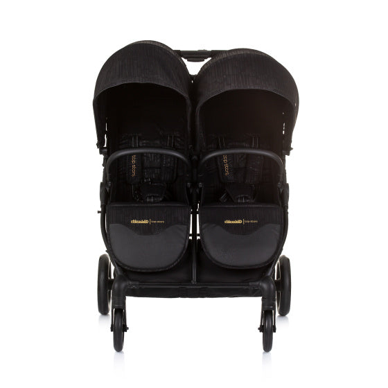 Chipolino top opvouwbare buggy voor 2 obsidian zwart
