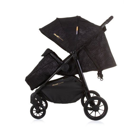 Chipolino top opvouwbare buggy voor 2 obsidian zwart