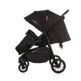 Chipolino top opvouwbare buggy voor 2 obsidian zwart
