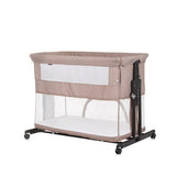 Chipolino zen co-sleeper box met klamboe macadamia beige