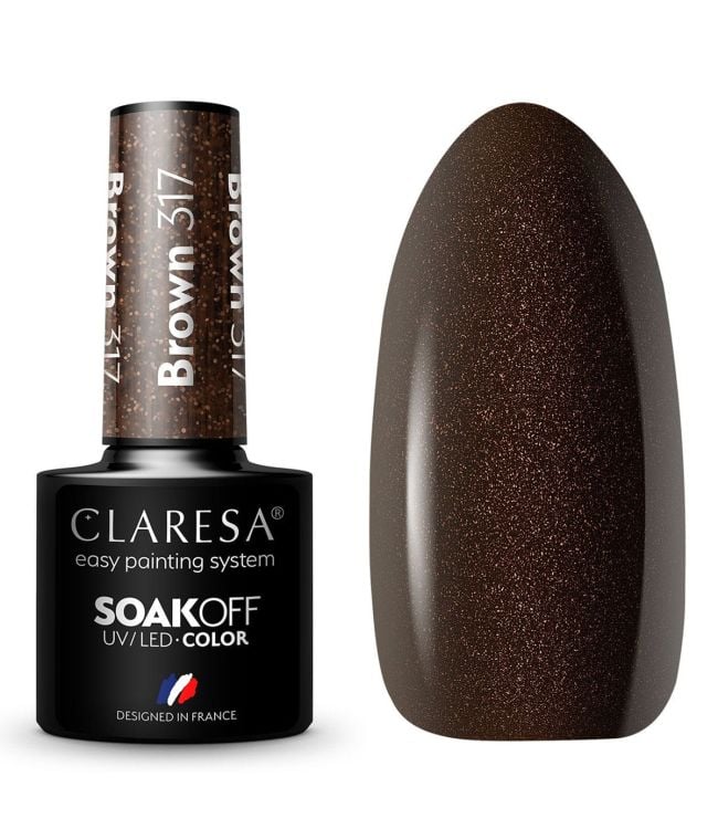 Claresa uv led gellak 5ml brown 317 warm feelings