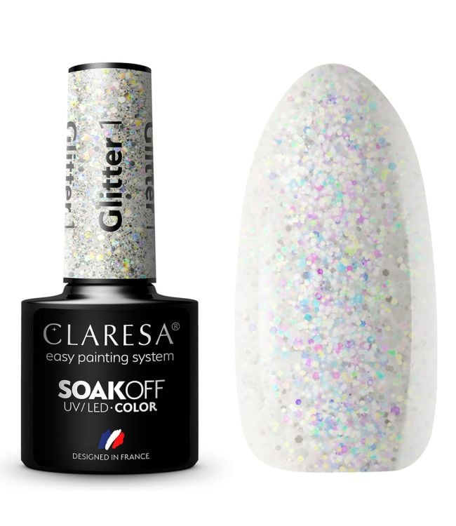Claresa uv led gellak 5ml glitter 1