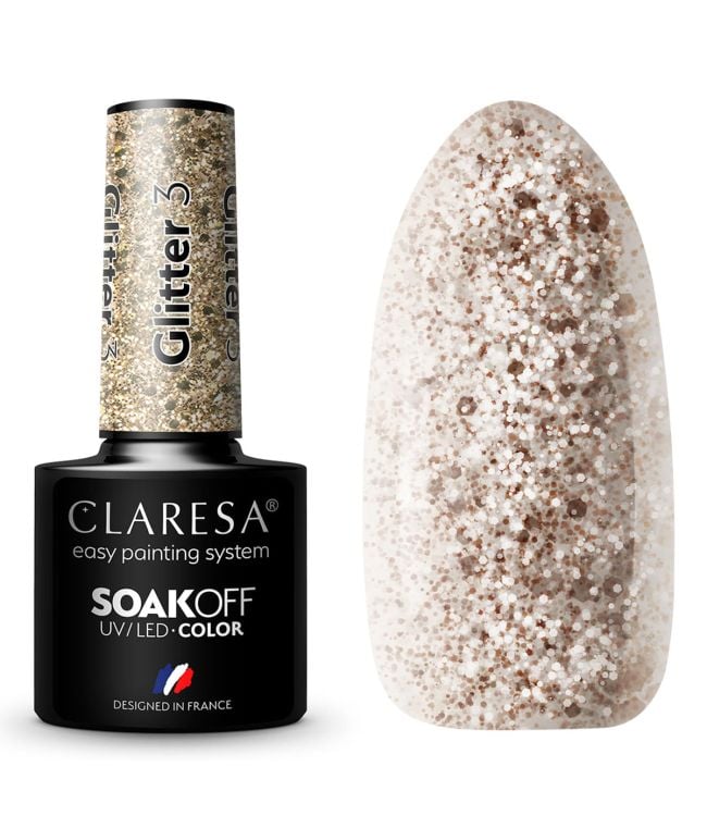 Claresa uv led gellak 5ml glitter 3
