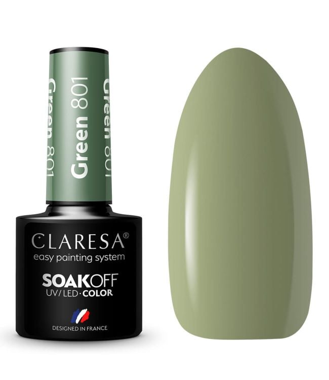 Claresa uv led gellak 5ml green 801 quiet forest