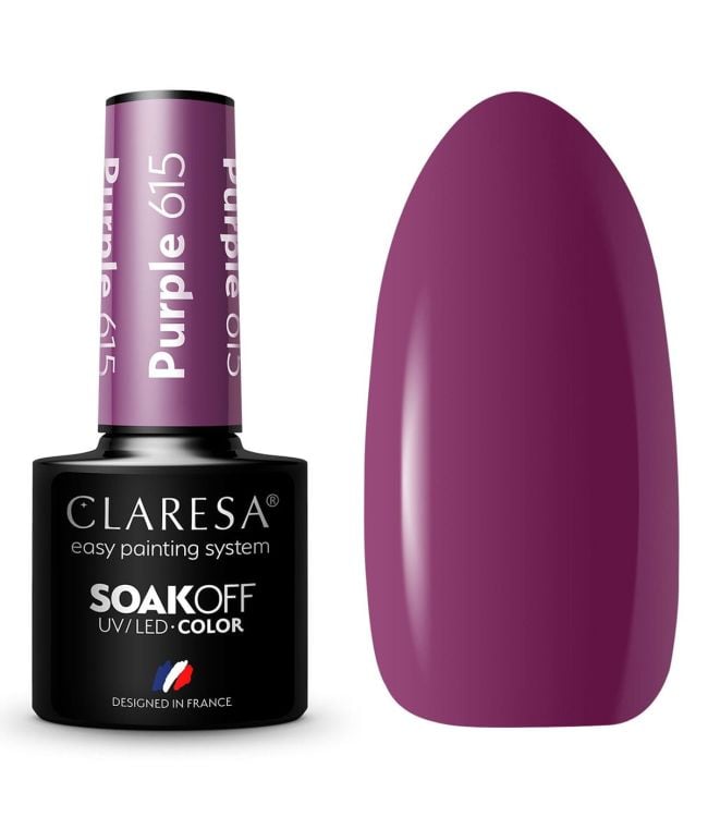 Claresa uv led gellak 5ml purple 615 quiet forest