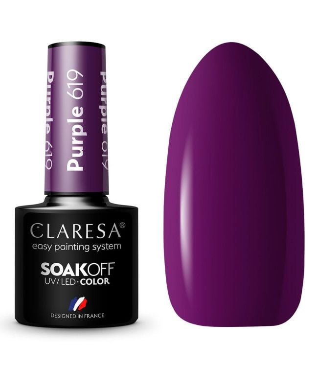 Claresa uv led gellak 5ml purple 619 full berries