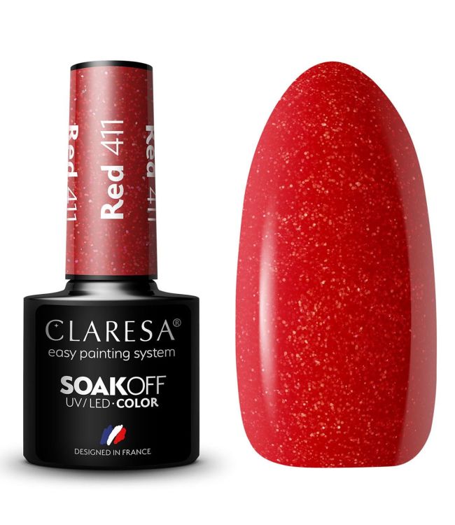 Claresa uv led gellak 5ml red 411 sunny garden