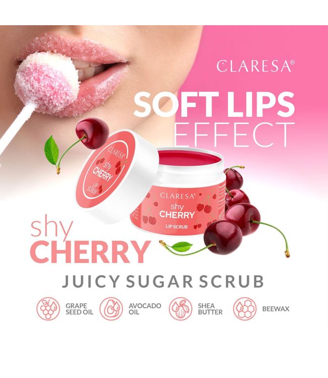 Claresa lip scrub shy cherry 15gr.