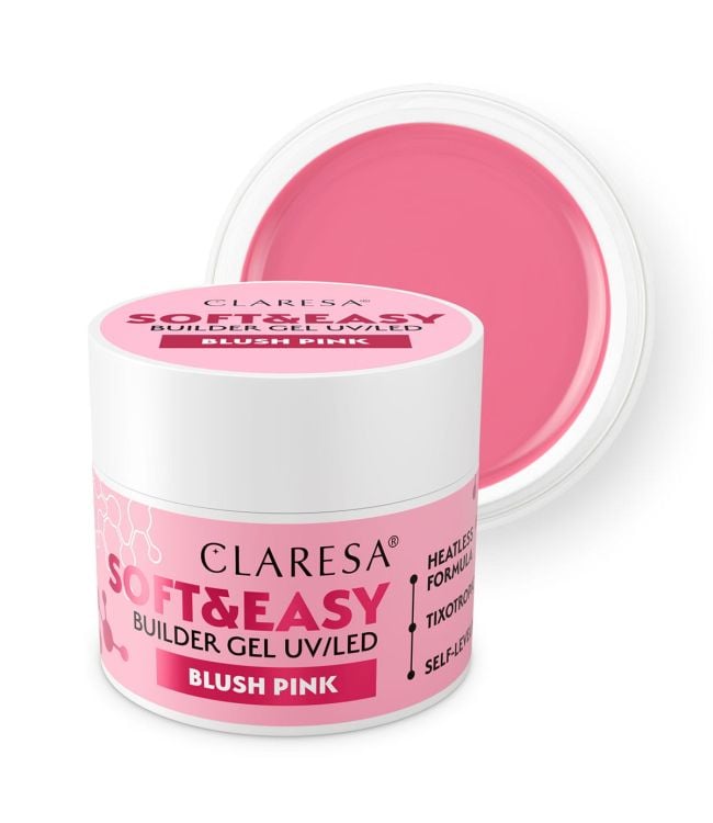 Claresa keratine soft easy builder gel blush pink 12gr.