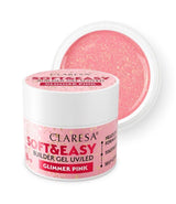 Claresa keratine soft easy builder gel glimmer pink 45gr.
