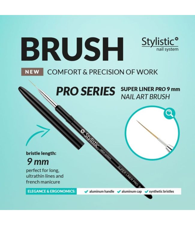 Stylistic super liner pro penseel 9mm