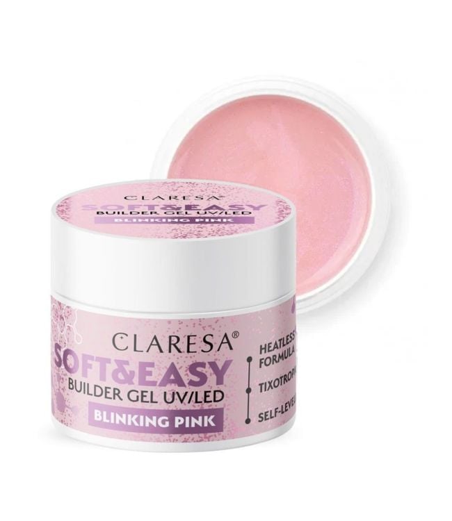 Claresa keratine soft easy builder gel blinking pink 90gr.