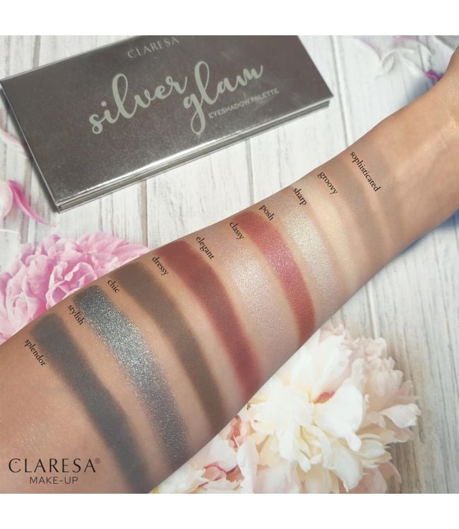 Claresa eyeshadow palette silver glam
