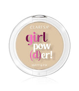 Claresa girl pow(d)er! matt fix pressed powder 02 natural beige 12gr.