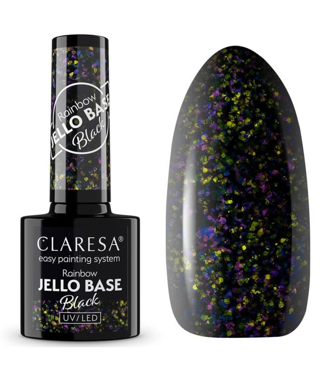 Claresa rainbow jello base coat black 5ml