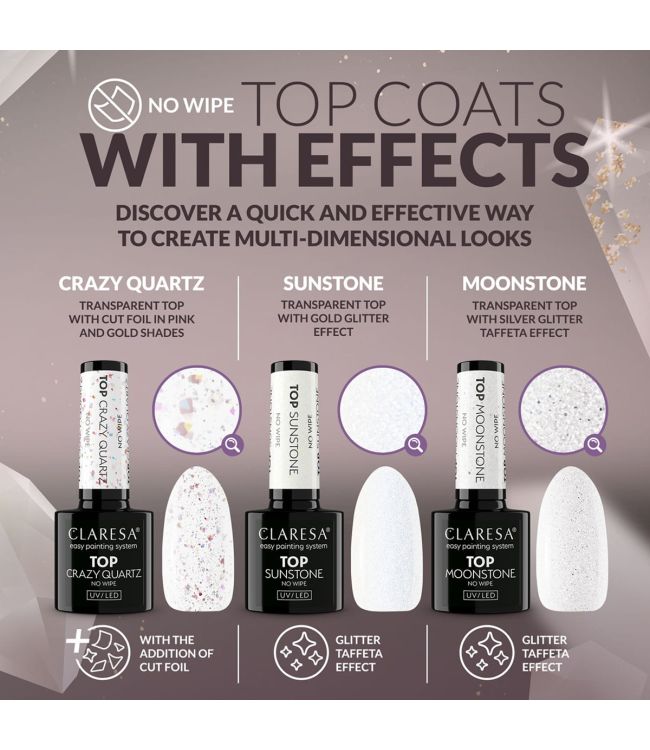 Claresa top crazy quartz no wipe 5ml