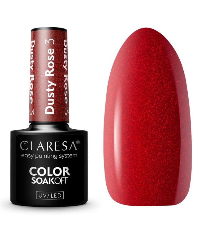 Claresa uv led gellak 5ml dusty rose 3
