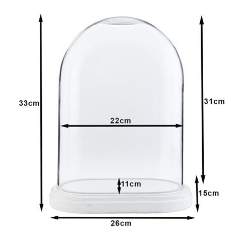 Clayre eef stolp 6gl1764 transparent 26x15x33 cm