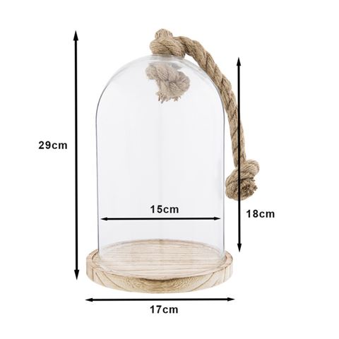 Clayre eef stolp 6gl2222 transparent 17x29 cm