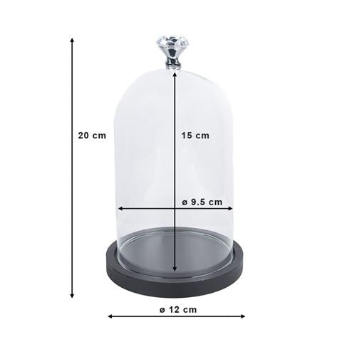 Clayre eef stolp 6gl2543 transparent 12x20 cm