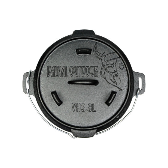 Valhal Dutch Oven Braadpan Gietijzer zonder pootjes 3,8 L