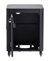 Cozze trolley werktafel opklapbaar met 1 deur zwart