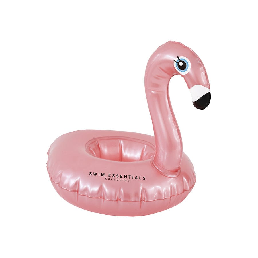Dreamscape | rosé gouden opblaasbare bekerhouder flamingo