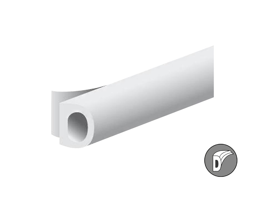 Ellen tochtband d-profiel - wit - 8x6mm - 7.5m