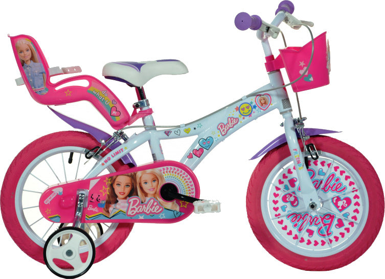 Dino 16 Inch 27 cm Meisjes Knijprem Wit Roze